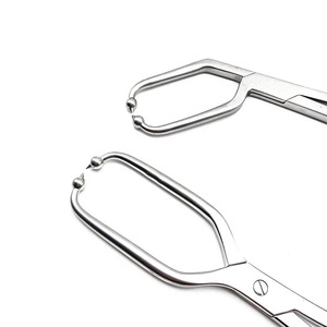 Pinzas de reducción pélvica manuales de acero inoxidable alemán, puntas esféricas rectas y curvas de 25 cm, instrumento ortopédico acetabular - Product Image 3