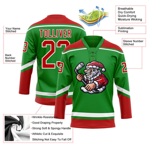 Maillot de hockey sur glace personnalisable pour homme, respirant, 100 % polyester, écologique, anti-plis, impression par sublimation, évacuation de l'humidité - Product Image 6