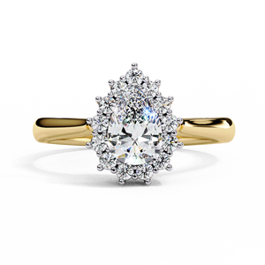 Anillo de Compromiso Clásico con Diamante Cultivado en Laboratorio de 0.5 Quilates, Corte Pera, Oro de 10k, 14k, 18k, Certificado IGI, Diamante VS DEF para Aniversario o Boda - Product Image 1