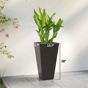 Pot de fleurs et jardinière en plastique brun de haute qualité pour usage extérieur et intérieur - Product Image 6