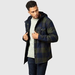 Chemise unisexe décontractée à manches longues avec fermeture éclair, patchwork en toile et carreaux, style streetwear, 100 % coton teint uni, collection hiver 2025, vente en gros, OEM - Product Image 5