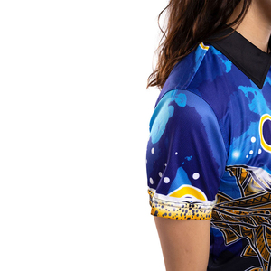 เสื้อผู้หญิงแฟชั่นใหม่ พิมพ์ลายแบบซับลิเมชั่น ทรงเข้ารูป ระบายอากาศได้ดี แขนสั้น สวมใส่สบาย เหมาะสำหรับกิจกรรมกลางแจ้ง รับผลิตแบบ OEM - Product Image 6