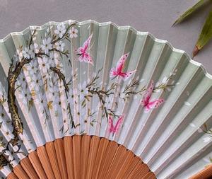 Ventas Directas, Abanico Plegable de Madera Personalizado de 23 cm con Superficie de Tela, Abanico de Mano Promocional, Regalo Publicitario Novedoso - Product Image 3