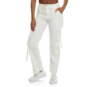 Pantalon cargo d'hiver pour femme, design streetwear, poches latérales personnalisables, imperméable, coupe-vent, haute qualité, faible MOQ - Product Image 1