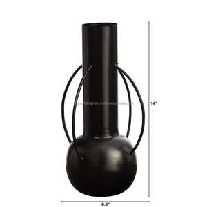 Simple Accent Vase Tabletop Planter and Flower Pot Black Coated Nice Quality Wholesale Planter and Flower Vase in Best Prices - Product Image 5