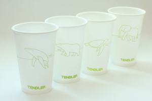 [TENBLER] Limited Edition White Bear PP Foam Vending Cup Heat Safe Insulation 20oz Eco-Friendly Beverage Cup for <b>Presents</b> Flip - Product Image 2