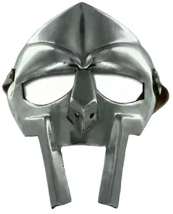 Christmas Gladiator Mask MF Doom Mask Silver Color Perfect Gift Item for Christmas and Halloween