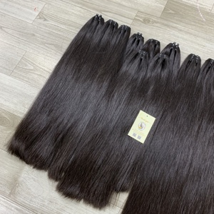 Extensiones de cabello humano vietnamita doble dibujado negro natural directo de fábrica Paquetes de trama cruda de Vietnam - Product Image 3
