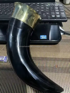 Viking OX corne tasse Camping gobelet 100% sans fuite à la main naturel Alehorn bois support 12 pouces Animal pour hydromel vin boire - Product Image 3