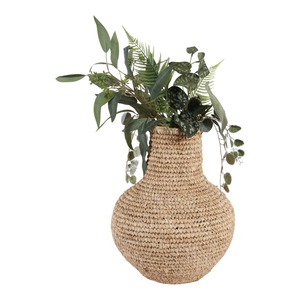 Vase de table en céramique à motif bois, support rond pour bourgeons, décoration écologique pour la maison - Product Image 4