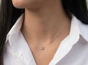 Colgante Solitario con Engaste de Bisel de Topacio Azul de Londres, Plata de Ley 925, Chapado en Oro de 14K, Estilo Vintage Clásico, para Niños, Diciembre - Product Image 2