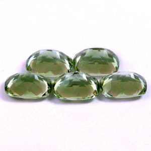 5X7MM Natural Green Amethyst <b>Long</b> <b>Cushion</b> Cut Faceted Calibrated Loose Gemstone Jewelry Making Wholesale Lot - Product Image 2