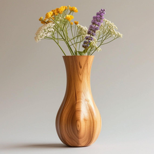 Jarrón Moderno Ligero de Madera 100% Natural, Clásico y Personalizable, Decoración para el Hogar, Jarrones de Mesa para Flores, Día de la Madre - Product Image 5