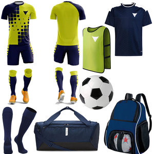 Factory Manufacture High Quality Breathable Polyester Soccer Uniform Kit Custom Color Custom Size for Adult - Product Image 1