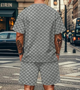Ensemble T-shirt et short en coton de haute qualité pour homme – Tenue décontractée populaire avec ensemble assorti pour l'été - Product Image 2