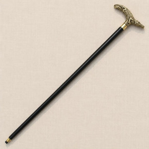 Canne de gentleman pliable et réglable en bois noir, avec poignée tête de crocodile en laiton antique, fabrication artisanale, vente en gros OEM - Product Image 4