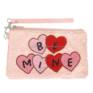 Monedero con cuentas de Mardi Gras con diseño de paraguas | Bolsa con cremallera hecha a mano para carnaval | Embrague de fiesta de festival de lentejuelas para mujer - Product Image 6