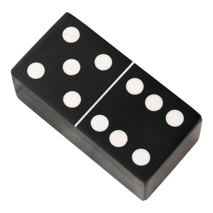 Caja de dados de resina premium con puntos circulares blancos para juegos, dados negros con puntos blancos, juego de mesa, decoración del hogar, artesanía artística - Product Image 4