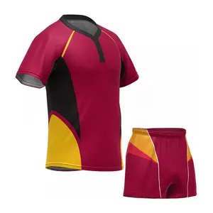 High Quality Sports Wear Rugby Jersey and Shorts custom Rugby Club Kit Polyester Rugby Uniform Printed Sports Wear