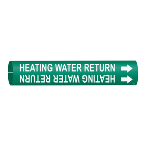 Flexible Snap-On Pipe <b>Marker</b> for Industrial <b>Plant</b> Maintenance Brady Heating Water Return - Product Image 1