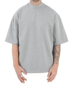 Alta calidad 100% algodón suave al por mayor 2025 de gran tamaño pesado hombres Streetwear camisetas grueso negro 230 Gsm tejido de punto - Product Image 5