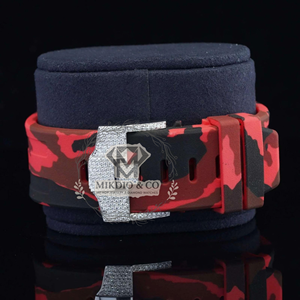 Reloj de Lujo de Acero Inoxidable con Moissanita de Alta Demanda, Diamantes Genuinos y Cristal de Zafiro, Estilo Antiguo, Analógico, para Uso Diario, para Hombre - Product Image 2