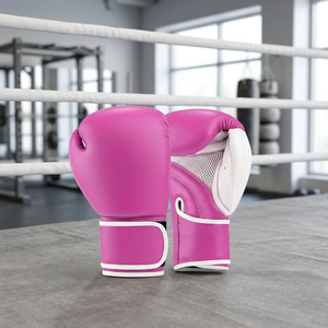 Gants de boxe Muay Thai professionnels en polyuréthane de haute qualité avec sangle de poignet réglable pour entraînement unisexe et utilisation sur sac de sable (Marque privée) - Product Image 2