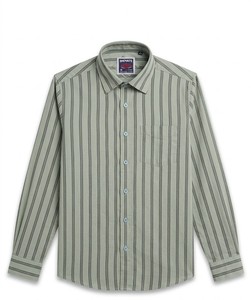 เสื้อเชิ้ตผู้ชาย Enovate แขนยาวลายทางลำลองสำหรับฤดูร้อน ปกคอพับติดกระดุมเม็ดเดียว ผ้าฝ้ายทอระบายอากาศได้ดี - Product Image 4