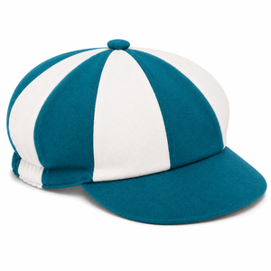 Casquette de cricket traditionnelle à huit panneaux, couleur unie, style rétro ample, en mélange de laine, haut de gamme, à rayures multiples, pour le jeu - Product Image 3