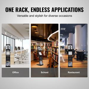 Exhibidor de Revistas Plegable Portátil de 4 Niveles, Soporte para Catálogos y Folletos, con Capacidad para Exhibir Material Impreso - Product Image 6