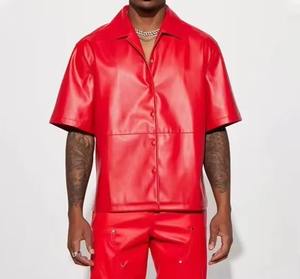 Camisa Unisex Negra de Cuero Genuino, Estilo Casual, Moda Urbana, Fabricada con Cuero Vacuno, Personalizable, OEM - Product Image 1