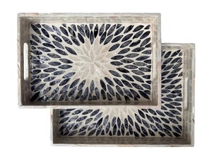 Plateau décoratif en résine en plusieurs couleurs, forme ronde, décoration d'intérieur, plateau en résine de haute qualité - Product Image 2