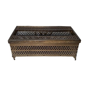 Caja de Almacenamiento de Papel Tisú de Metal Clásica con Detalle de Lazo Decorativo, Ideal para Eventos en el Hogar, Celebraciones y Exhibiciones de Catering, de la India - Product Image 5