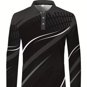 Polo à manches longues personnalisé style Hip Hop 2026 pour homme – Idéal pour l'été décontracté et les livraisons – Avec logo personnalisé - Product Image 1