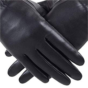 Gants d'hiver en cuir de mouton pour hommes - Haute qualité, écologiques, pour le voyage en extérieur, décontractés, doux, respirants, compatibles écran tactile, pour le vélo - Product Image 4