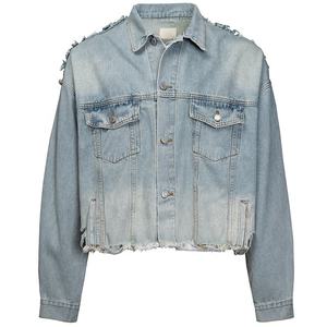 Veste en jean pour homme OEM 2026, marque privée, sur mesure, en stock, dropshipping - Product Image 6