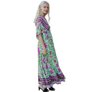 Vestido maxi bohemio para mujer, vestido festivo con estampado floral - Product Image 2