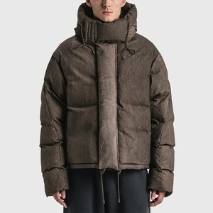 Veste d'hiver matelassée pour homme, collection 2026, col roulé, à capuche, personnalisable, en polyester rembourré, doudoune d'hiver pour homme - Product Image 3