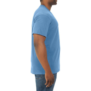เสื้อยืดคอกลมแขนสั้นผู้ชาย สีขาว ทรงปกติ ผ้าฝ้าย ดีไซน์เรียบง่าย สีพื้น ผ้าเจอร์ซีย์ถัก - Product Image 5
