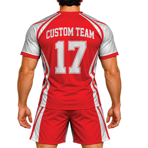 Uniforme de Fútbol Personalizado para Hombre, Cuello Redondo, Manga Corta, Nombre del Equipo Sublimado, Ropa Deportiva Cómoda - Product Image 2