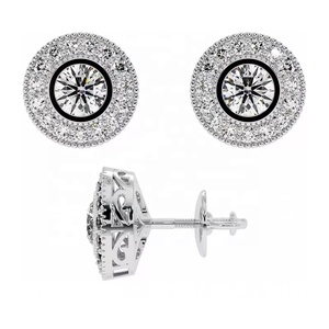 Orecchini a Spirale con Chiusura a Pressione in Titanio F136 e Moissanite, Design Unico, Personalizzabili, Vendita all'Ingrosso - Product Image 1
