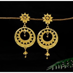 Women's Gold-Plated Designer <b>Jewelry</b> <b>Set</b> New <b>Indian</b> Antique Earrings for Party Fashionable Artificial Gold Plated Earrings - Product Image 4