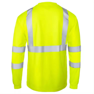 Chemises de sécurité haute visibilité jaunes fluorescentes Ansi Classe 3 pour les travaux de construction, les ingénieurs, les mines, les routes, le charbon et l'industrie - Product Image 2