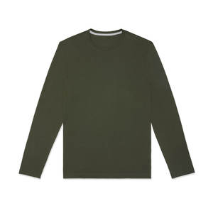 Camiseta de Manga Larga con el Mejor Precio y MOQ Bajo, Estilo Urbano, 100% Algodón, Corte Holgado, Estampada, para Hombre - Product Image 1