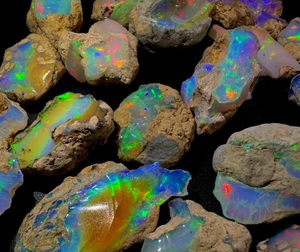Lot de pierres précieuses d'opale naturelle brute en gros, opales brutes non taillées en vrac pour la découpe et la fabrication de bijoux - Product Image 5