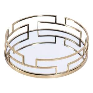 Premium Handmade Metal Frame <b>Mirror</b> Serving Tray For Home Party Catering Display With Strong Luxury Look - Product Image 2