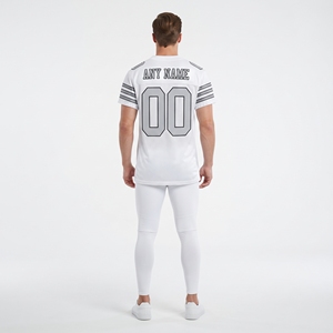 Jersey de Fútbol Americano Personalizado para Hombre, Estilo Pullover, Manga Corta, Transpirable, Ropa Deportiva de Equipo, 100% Poliéster, Todas las Temporadas, OEM, ODM - Product Image 2