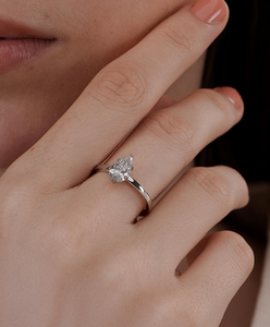 Anillo de Plata de Ley 925 con Corte de Pera Vintage, Certificado por IGI, Anillo de Boda Clásico, Regalo de Aniversario, Proveedor Mayorista - Product Image 4