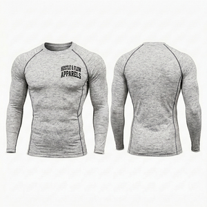 Custom Logo Print <b>Compression</b> <b>Shirt</b> <b>for</b> <b>Men</b> Workout Long Sleeve T <b>Shirts</b> Bodybuilding Gym Wear Quick Dry <b>Compression</b> <b>Shirt</b> - Product Image 1