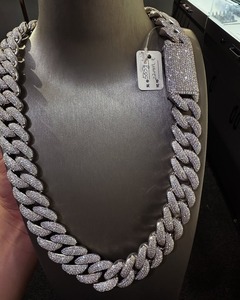 Collier chaîne en argent sterling 925 avec diamants Moissanite VVS, best-seller de la mode, pour les fêtes, les mariages et le quotidien, à bon prix - Product Image 3